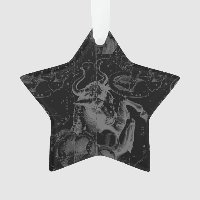Vintage Taurus Constellation by Hevelius Ornament (Front)