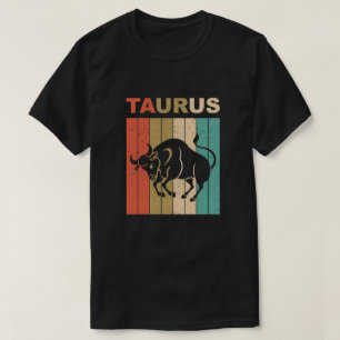 Vintage Taurus Zodiac April May Birthday Gift T-Shirt