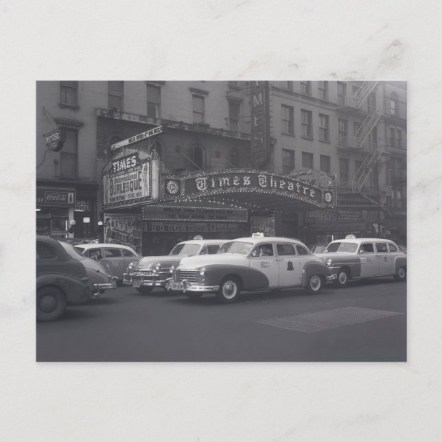 Vintage Taxi Cars Cinematic Autos Postcards (Front)