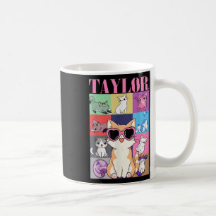 Vintage Taylor First Name Personalised Cat Birthda Coffee Mug