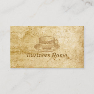 Vintage Tea Cup Coffee Business Card