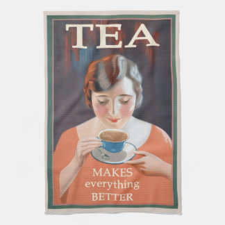 Vintage Tea Drinker, cuppa Towel