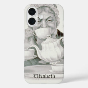 Vintage Tea Party, A Cup that Cheers iPhone 16 Case