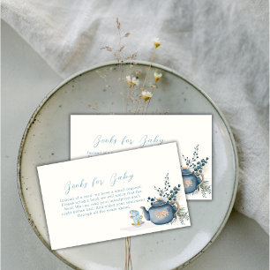 Vintage Tea Party Brewing Books For Baby Shower Enclosure Card