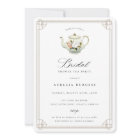 Vintage Tea Party Bridal Shower Invitation