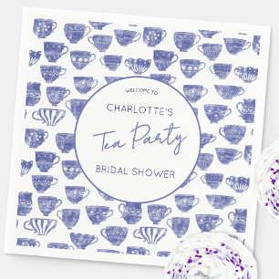 Vintage Tea Party Bridal Shower Teacup Napkin
