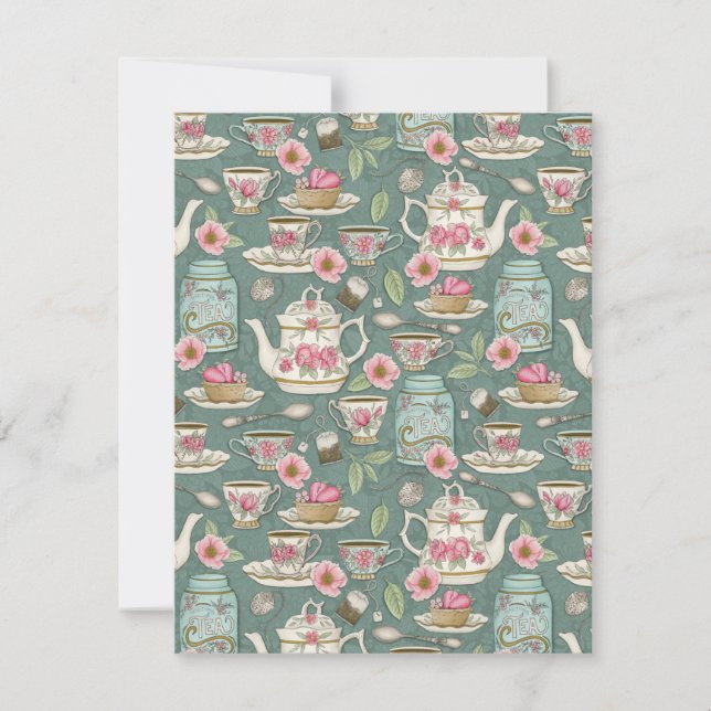 Vintage Tea Party Card (Front)