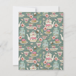 Vintage Tea Party Card
