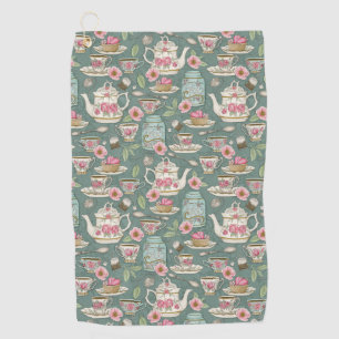 Vintage Tea Party Golf Towel