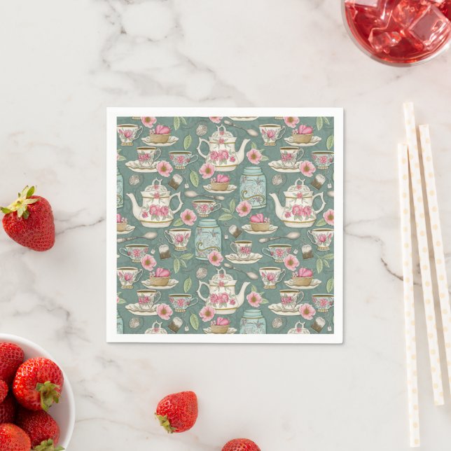 Vintage Tea Party Napkin (Insitu)