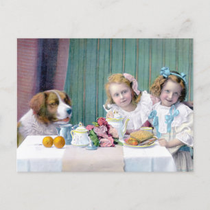 Vintage Tea Party Postcard