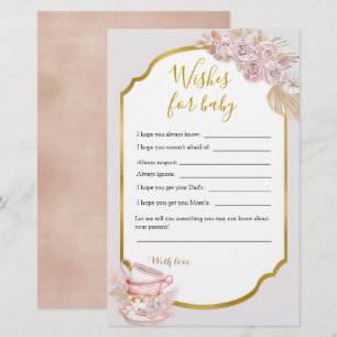 Vintage Tea Party Wishes For Baby