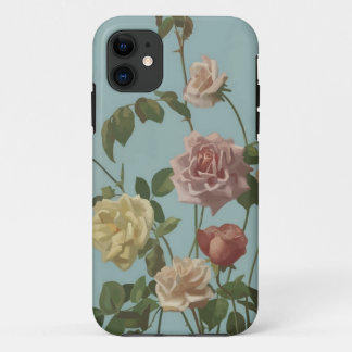 Vintage Tea Rose and Blush Roses iPhone 11 Case