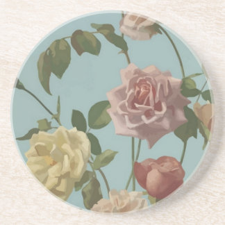 Vintage Tea Rose and Blush Roses Coaster