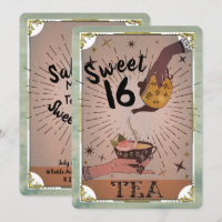 Vintage Tea Tarot Witchy Kettle Sweet 16 Party  In