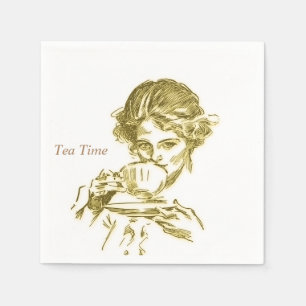 Vintage Tea Time Napkin