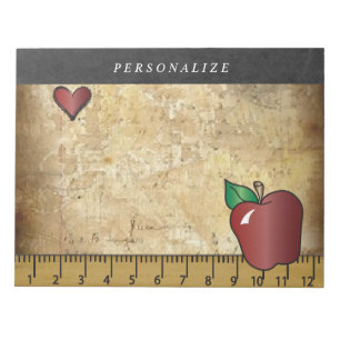Vintage Teacher Design DIY Text Notepad