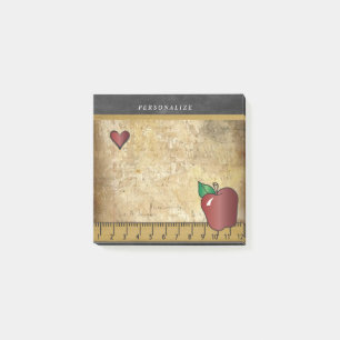 Vintage Teacher Design DIY Text Post-it Notes