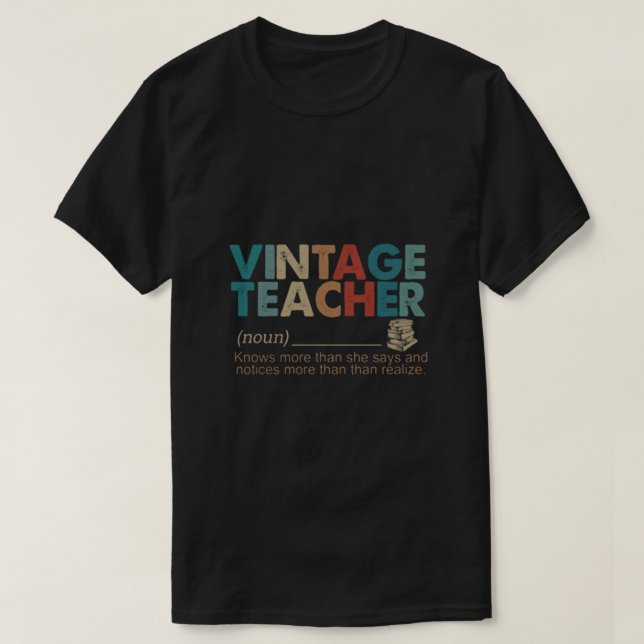 Vintage Teacher T-Shirt (Design Front)