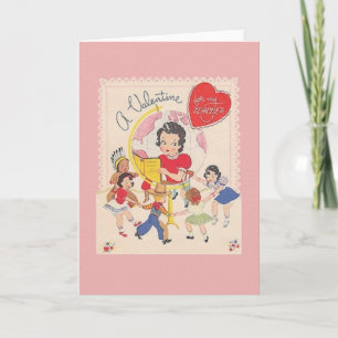 Vintage Teacher Valentine's Day Card