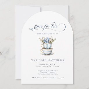 Vintage Teacup Floral Granmillenial Tea Party  Invitation
