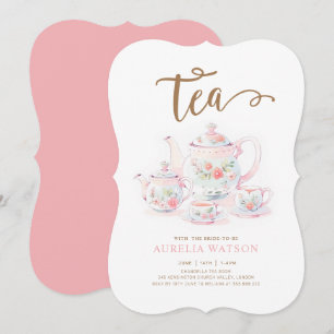 Vintage Teacup Floral Tea  Invitation