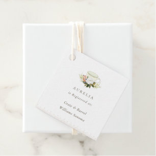 Vintage Teacup Floral Tea Party Registry Favour Tags