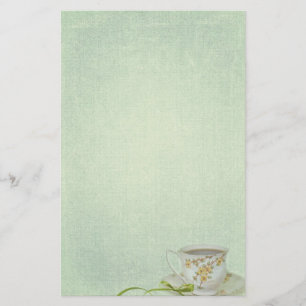 vintage teacup stationery