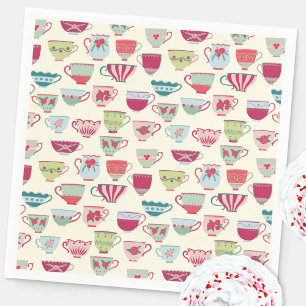 Vintage Teacup Tea Party Napkin