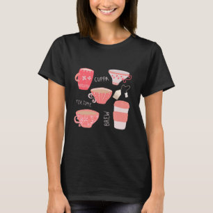 Vintage Teacup Tea Pot illustration T-Shirt