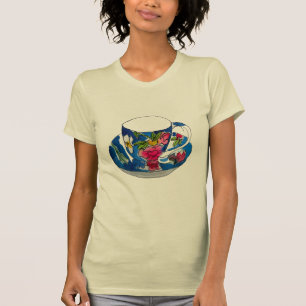 Vintage Teacups original watercolour illustration T-Shirt