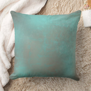 Vintage Teal Antiqued Pattern Cushion