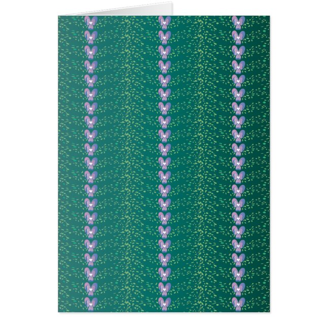 Vintage Teal Floral Violets wallpaper pattern (Front)