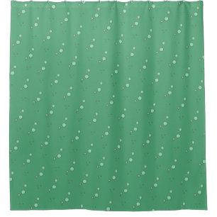 Vintage Teal Nautical Bubbles Shower Curtain
