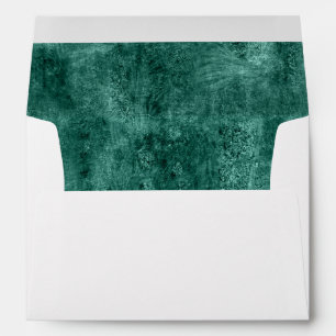 Vintage Teal Suede Envelope