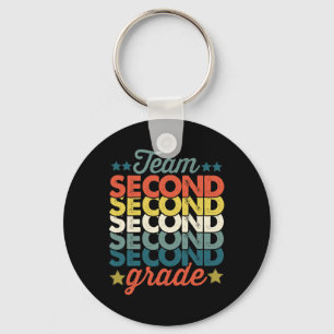 Vintage Team 2nd Second Grade Byck To School Teach Key Ring