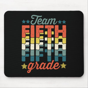 Vintage Team 5th Fifth Grade Byck To School Teache Mouse Mat