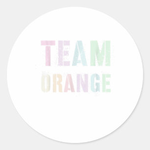 Vintage Team Orange Summer Camp War Game Sports Co Classic Round Sticker