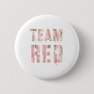 Vintage Team Red Camouflage Summer Camp War Game C 6 Cm Round Badge