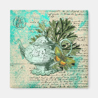 Vintage Teapot & Ephemera Collage