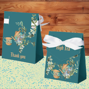 Vintage Teapot Floral Afternoon Tea Birthday Party Favour Box