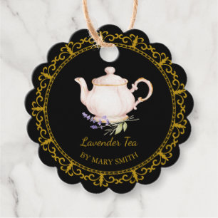Vintage Teapot Homemade Lavender Tea Hang Tag