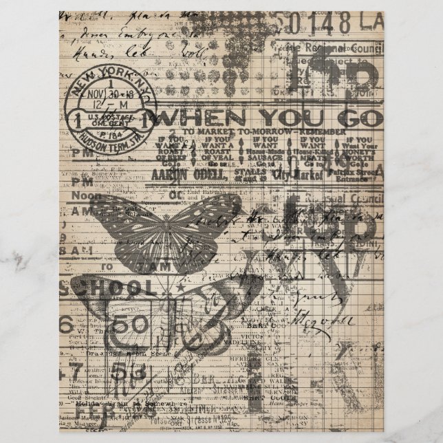 Vintage tear away scrapbook paper (4) (Front)