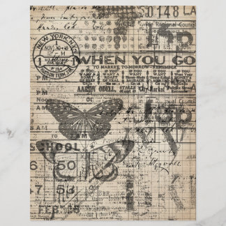 Vintage tear away scrapbook paper (4)