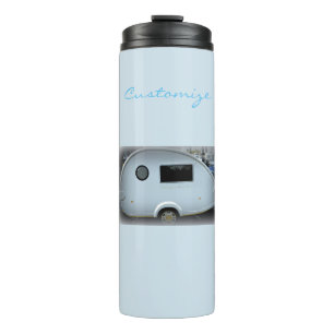 Vintage teardrop trailer caravan Thunder_Cove Thermal Tumbler