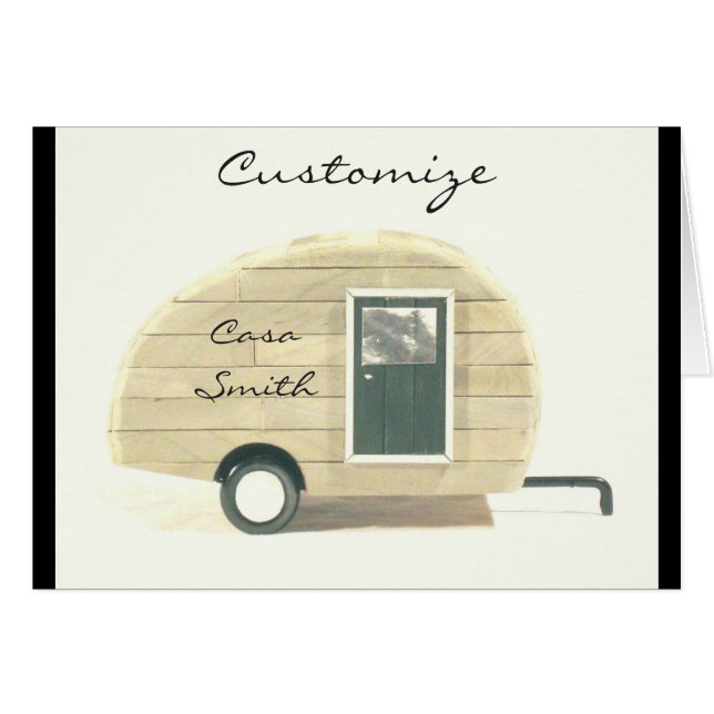 Vintage teardrop trailer gypsy caravan (Front Horizontal)