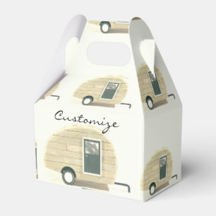 Vintage teardrop trailer gypsy caravan favour box
