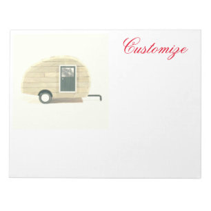 Vintage teardrop trailer gypsy caravan notepad