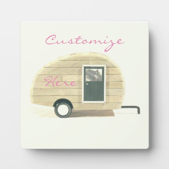 Vintage teardrop trailer gypsy caravan plaque (Front)