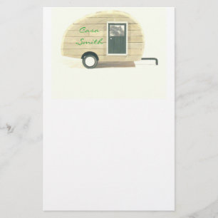Vintage teardrop trailer  gypsy caravan stationery